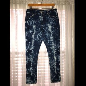 Navy Bleached  Jeans